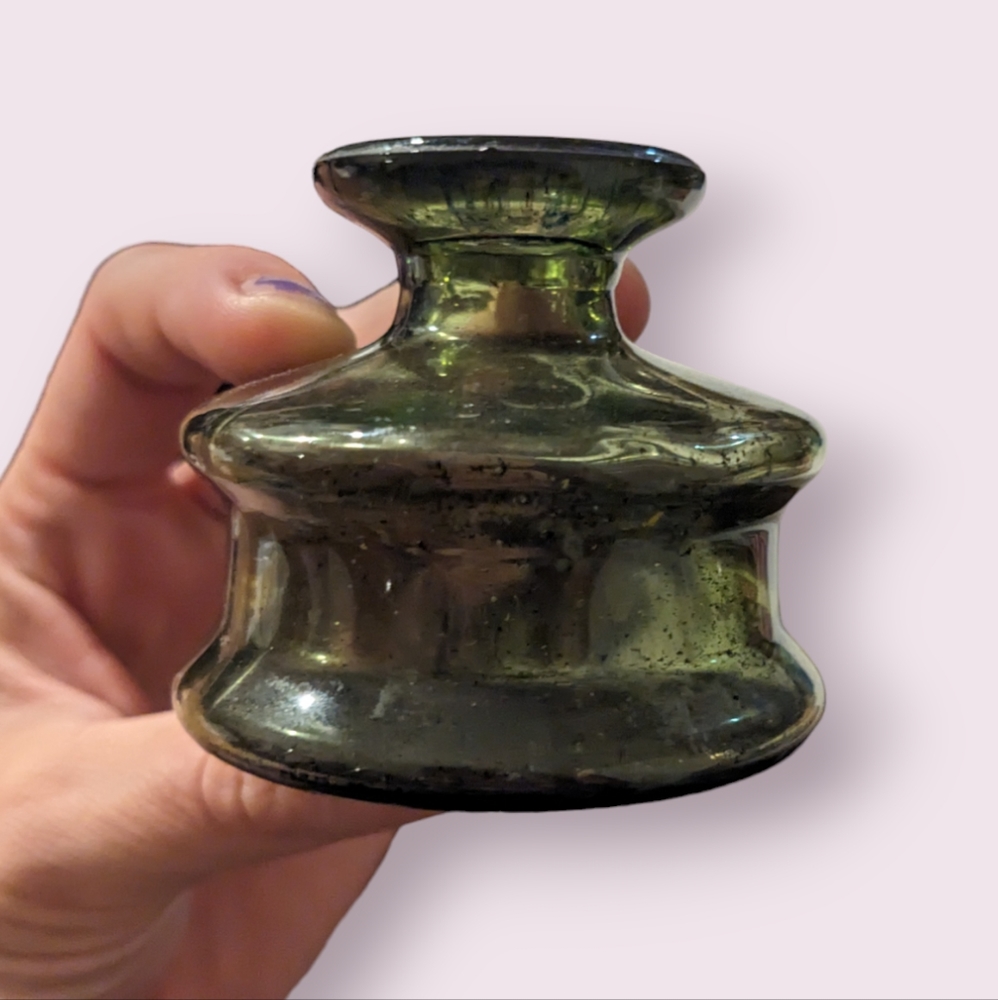 Vintage Dansk Designs French Green Inkwell